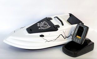 GPS (V3_9+1) Эхолот Toslon TF520 Кораблик для рыбалки Фурия Шторм Белый