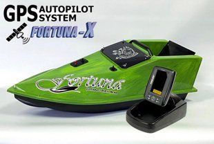 Кораблик Фортуна з GPS автопілотом Fortuna X та ехолотом Toslon520 на 27000mAh Кавуновий