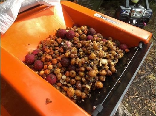 GPS (6+1_Cortex), Профессиональный Кораблик для прикормки Фортуна (27000 mAh) Оранжевый