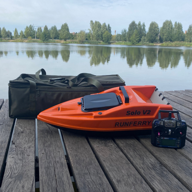 Карповый кораблик Runferry SOLO V2 GPS (9+1) Orange Автопилот + Глубиномер