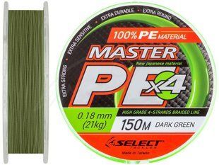 Шнур Select Master PE 150m (темн.-зел.) 0.12mm 15kg