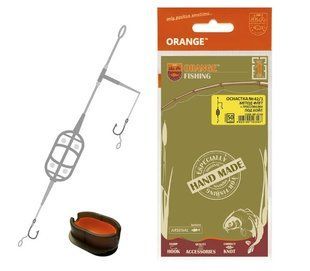 Оснастка коропова ORANGE #42/1 Classic Flat Method Leadcore + Mould, для бойлу, 50 г