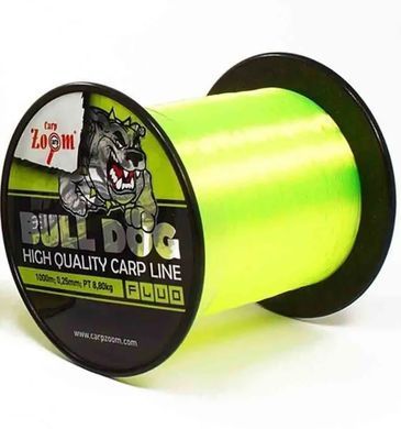 Леска Carp Zoom Bull-Dog Fluo Carp Line 1000м 0,25мм 8,8кг салатовая (CZ3490)