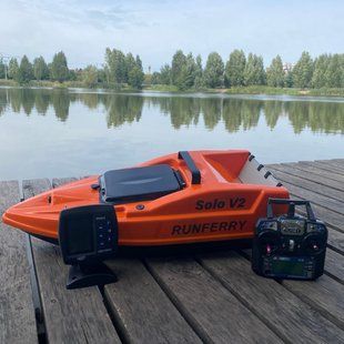 Runferry SOLO V2 GPS (9+1) + Ехолот Lucky FF918 Короповий кораблик Orange