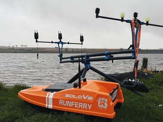 Runferry SOLO V2 GPS (9+1) + Ехолот Lucky FF918 Короповий кораблик Orange