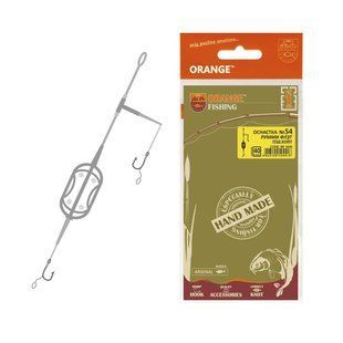 Оснастка коропова ORANGE #54 Roomy Flat Method Leadcore, під бойл, 50 г, 2кр