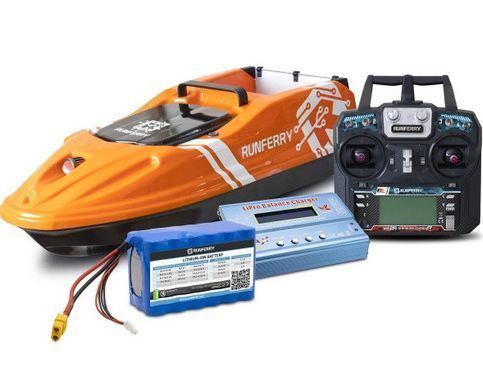 Runferry SOLO V3 GPS (9+1) + Эхолот Toslon TF520 Карповый кораблик с автопилотом Orange