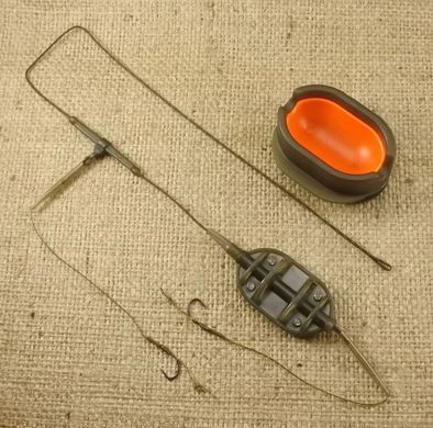 Оснастка карповая ORANGE #42/1 Classic Flat Method Leadcore + Mould, для бойла, 60 г