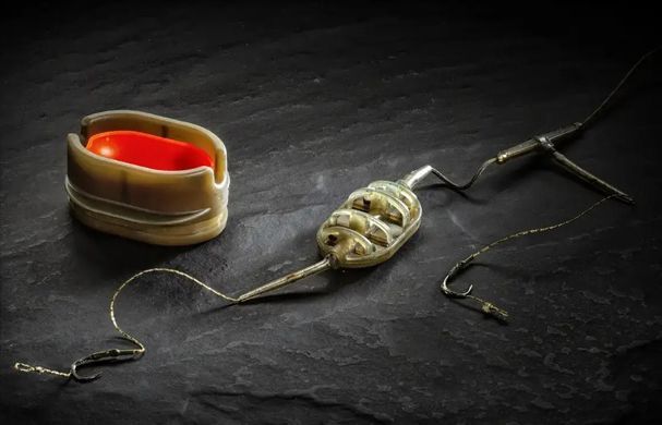 Оснастка карповая ORANGE #42/1 Classic Flat Method Leadcore + Mould, для бойла, 60 г