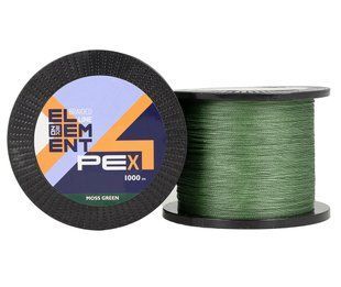 Шнур ZEOX Element PE X4 Moss Green 1000 м #1.2 (0.181 мм) 26.9 lb