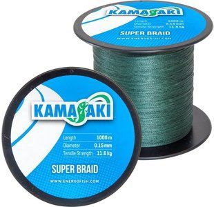 Шнур Energofish Kamasaki Super Braid Green 1000 м., 0.30 мм