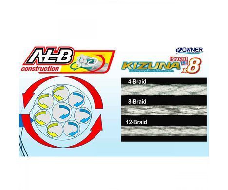Шнур Owner Kizuna Broad PEx8 135м 0.17мм 9.2кг Chartreuse (56117-017)