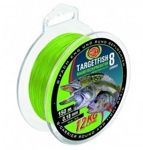 Шнур WFT TF8 Raubfisch Chartreuse 0,10 мм 150 м. 7 кг Germany