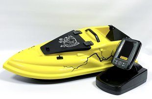 Прикормочний кораблик Фурія Шторм з Ехолотом Toslon TF520 Жовтий