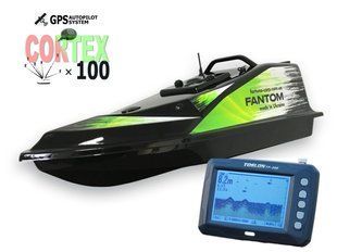 Кораблик для прикормки Фантом Модерн з ехолотом Toslon300 та GPS автопілотом (Maxi Cortex)