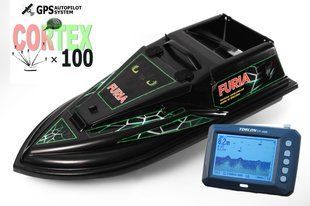 GPS (MaxiCortex) Ехолот Toslon TF300 Прикормочний кораблик Фурія Шторм Чорний