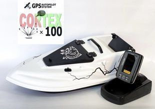 GPS Cortex 6+1 Эхолот Toslon TF520 Кораблик для рыбалки Фурия Шторм Белый