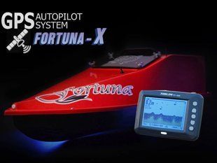 Кораблик Фортуна з GPS автопілотом Fortuna X та ехолотом Toslon300 на 27000mAh червоний