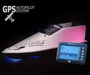 GPS Cortex 6+1, Ехолот Toslon300, Кораблик Фортуна (27000 mAh) Білий
