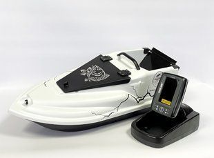 Кораблик для риболовлі Фурія Фюжн з Ехолотом Toslon TF520 Білий