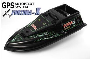 Прикормочний кораблик Фурія Шторм з GPS Fortuna-X Чорний