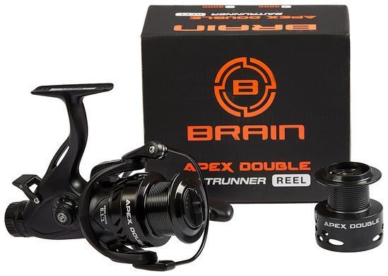 Катушка Brain Apex Double 5000 Screw Handle 6+1BB (с байтранером карповая, фидерная)